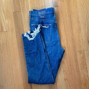 GAP Women's Distressed Blue Skinny Jeans